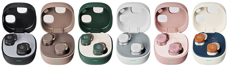 Los auriculares Audio-Technica ATH-SQ1TW2NC están disponibles en negro, café con leche, verde bosque, gris, rosa o blanco camel.