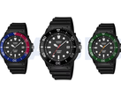 De izquierda a derecha, en la imagen: Casio MRW-240H-1E1JF, MRW-240H-1E2JF y MRW-240H-1E3JF. 