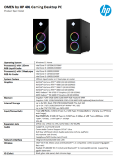 Especificaciones HP Omen 40L (imagen vía HP)