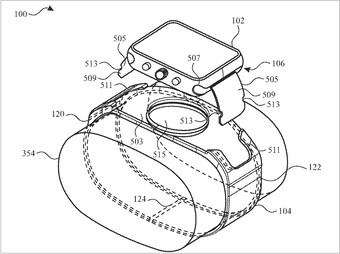 Apple Reloj con cámara. (Fuente de la imagen: USPTO)