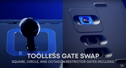 La base tiene compartimentos para guardar las compuertas limitadoras y un adaptador Link (Fuente de la imagen: Sony)
