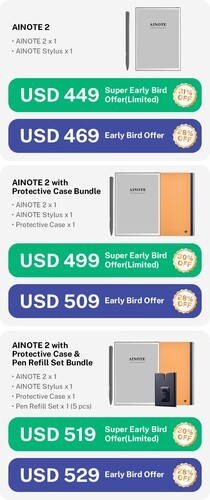Una visión general de los diferentes juegos y precios. (Fuente de la imagen: Kickstarter)