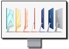 El iMac Pro de 2022 se parecerá supuestamente al iMac 24 de 2021 y al Apple Pro Display XDR. (Fuente de la imagen: Apple - editado)