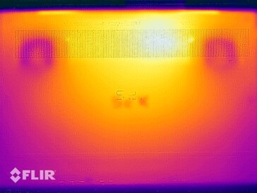 Temperaturas de la superficie de la prueba de esfuerzo (abajo)