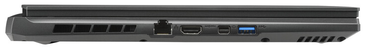 Lado izquierdo: Gigabit Ethernet, HDMI 2.1, Mini Displayport 1.4, USB 3.2 Gen 1 (USB-A)