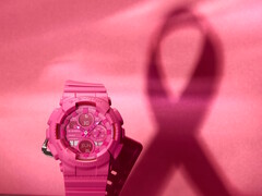 Casio y la Fundación para la Investigación del Cáncer de Mama se asocian con el reloj G-Shock GMAS145PK-4A modelo Pink Ribbon. (Fuente de la imagen: Casio)