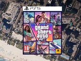 Imagen de la caja de GTA 6 para PS5 con clasificación PEGI provisional visible