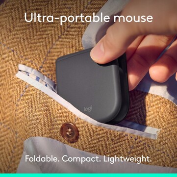 El ratón Logitech Mouse se pliega completamente.