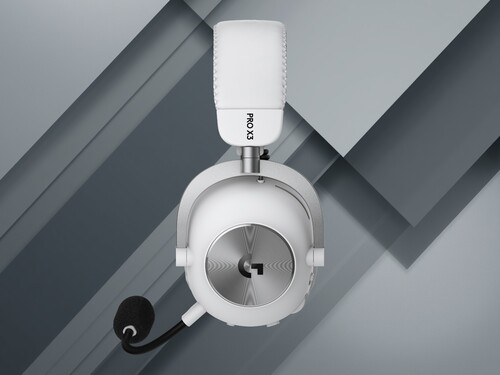 Se muestra el auricular para juegos Logitech G Pro X 3 Lightspeed en color blanco