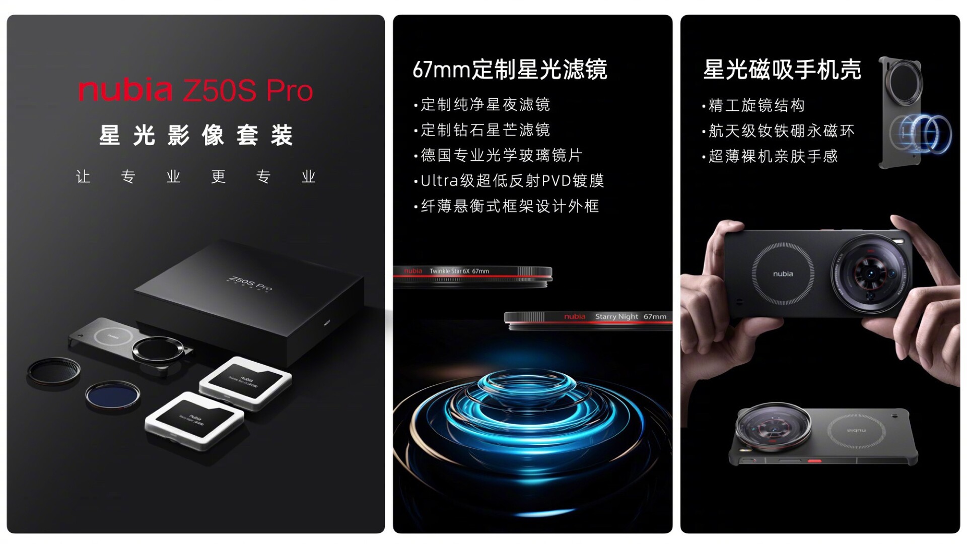 El Kit Starlight Imaging para la Nubia Z50S Pro añade MagSafe y un filtro  starlight de 67 mm a la cámara insignia -  News