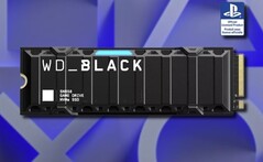 El WD_BLACK SN850 para PS5 tiene incluso un LED azul para aquellos que mantienen el panel lateral de la consola desmontado. (Fuente de la imagen: Western Digital/Sony - editado)