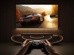 El nuevo altavoz para TV de 5.1.2 canales cuesta unos 281 dólares en China. En la imagen: una imagen promocional de la barra de sonido. (Fuente de la imagen: Xiaomi)