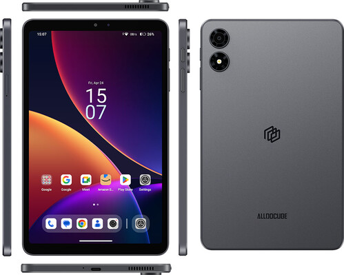 Alldocube iPlay 80 mini Pro mostrado desde diferentes ángulos