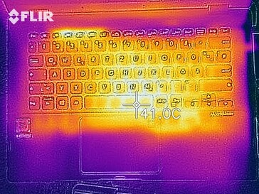 Distribución de calor bajo carga - arriba