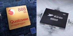 Tanto el Snapdragon 888 como el Kirin 9000 están basados en un proceso de 5nm. (Fuente de la imagen: Qualcomm/HiSilicon - editado)