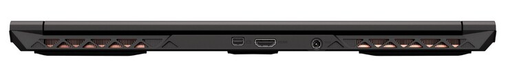 Atrás: Mini-DisplayPort 1.4, HDMI 2.0, conexión de alimentación