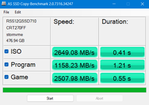 Prueba comparativa de copia AS SSD