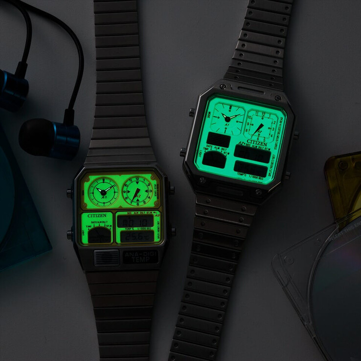 Los diales luminosos brillan suavemente en la oscuridad tras la exposición a la luz.