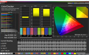 Precisión de color CalMan (perfil: Auto, espacio de color objetivo: sRGB)