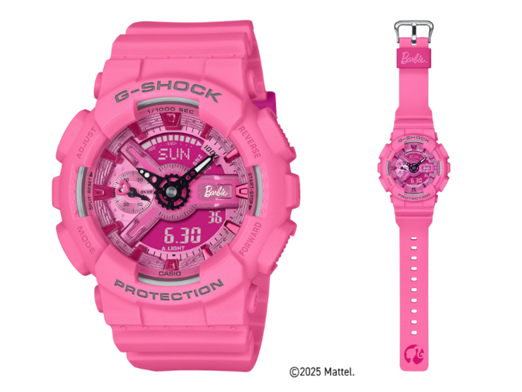 El reloj Casio G-Shock GMA-S110BE-4A colaboración Barbie. (Fuente de la imagen: Casio)