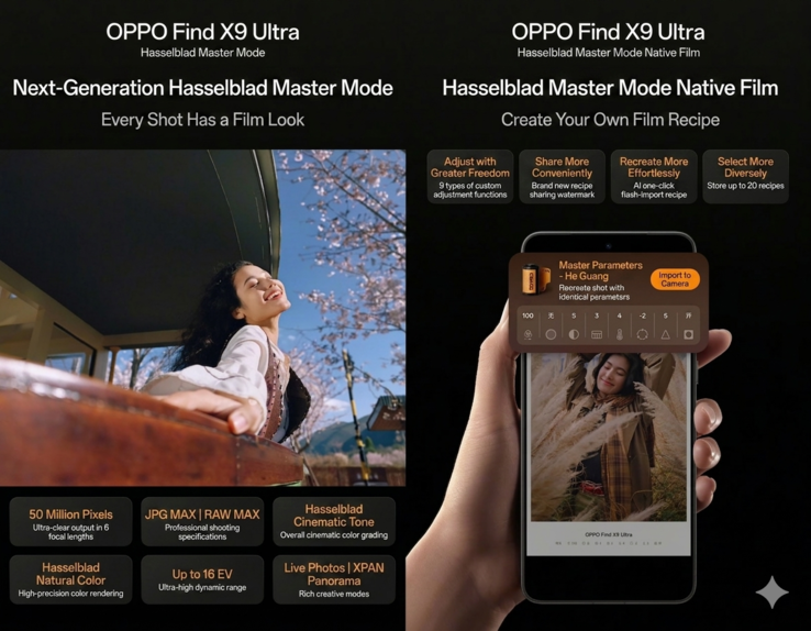 Oppo Find X9 Ultra: el renovado Modo Maestro de Hasselblad.