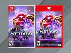 Se muestran los estuches de Metroid Prime 4: Beyond Switch y Switch 2 (Fuente de la imagen: Best Buy con modificaciones)