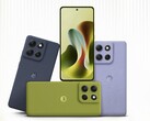 El smartphone Moto G86 Power está disponible en las combinaciones de colores Pantone Spellbound, Pantone Golden Cypress y Pantone Cosmic Sky (Fuente de la imagen: Motorola)