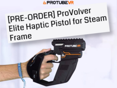 Mando de pistola háptica ProVolver Elite para Steam Frame. (Fuente de la imagen: ProTubeVR)