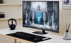 El nuevo monitor Samsung Odyssey Neo G7 de 43 pulgadas utiliza tecnología de matriz cuántica. (Fuente de la imagen: Samsung)