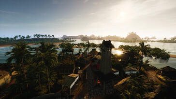 Una imagen que muestra edificios en Sengoku Dynasty.