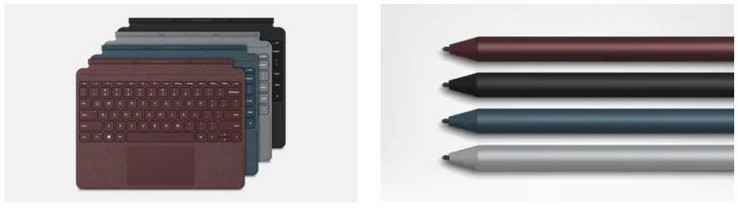 Microsoft Surface Go Signature Type Cover und Active Pen (Fuente: Microsoft)