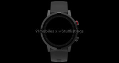 Un render del OnePlus Nord Watch. (Fuente: 91Mobiles x Stufflistings)