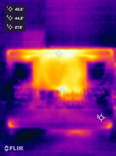 Prueba de resistencia a la temperatura superficial (cara inferior)