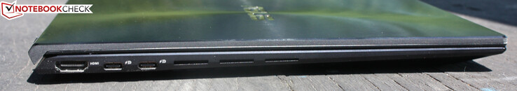 Izquierda: HDMI 2.1, 2x USB-C 3.1 Gen 2 con DisplayPort y Power Delivery