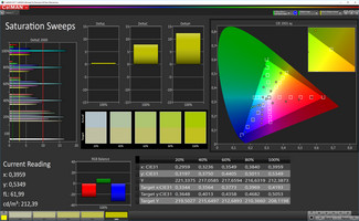 CalMAN: Saturación de color – sRGB