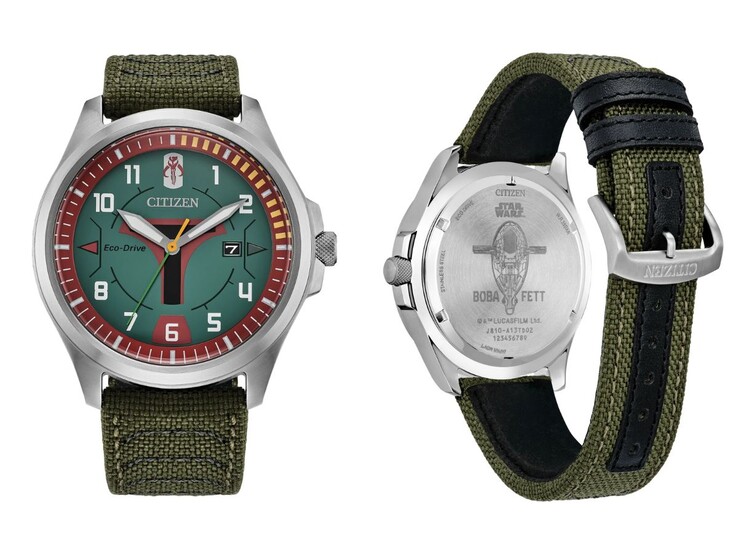 El reloj Citizen Star Wars Boba Fett AW1418-06W. (Fuente de la imagen: Citizen)