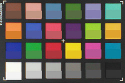 ColorChecker: Color de referencia en la mitad inferior de cada cuadrado