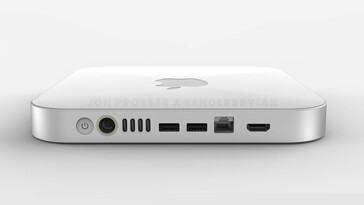 Render del Mac Mini M1X. (Fuente de la imagen: @RendersbyIan)