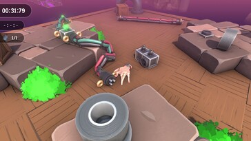 En la imagen: una captura de pantalla del juego «Super Adventure Hand».
