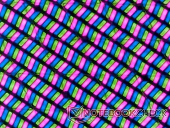 Subpíxeles RGB nítidos con una matriz visible sensible al tacto