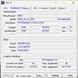 Placa base CPU-Z