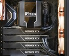 There was even room left for 2x 2 TB NVMe SSDs and 2x HDDs. (Image source: Twitter/Ryan Brown)