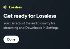 El próximo nivel de alta fidelidad de Spotify fue filtrado el mes pasado por un Reddtor, detallando elementos de la interfaz de usuario y tasas de bits. (Fuente: OhItsTom vía Reddit)