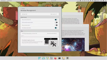 Panel OSD de un modo de vuelo desactivado, aquí en el modo de luz del Cosmic Desktop (Imagen: System76).