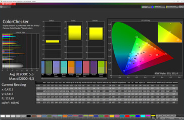 Precisión de color (perfil: Vivo, espacio de color objetivo: sRGB)