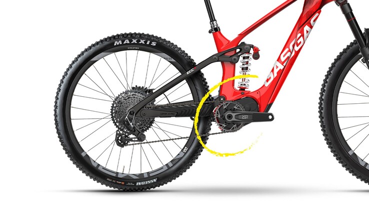 La nueva SRAM Eagle Powertrain se utiliza en la e-bike Gasgas ECC 6. (Fuente de la imagen: Gasgas)