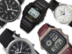 Marcas como Casio, Seiko y Citizen son bien conocidas por diseñar relojes funcionales muy por debajo de los 150 dólares. En la imagen, varios relojes de las marcas mencionadas. (Fuente de la imagen: Casio, Seiko, Timex, Orient - Editado)