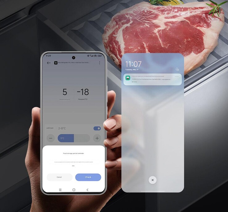 El Xiaomi Mijia Refrigerator Pro se puede controlar a través de la aplicación de Xiaomi. (Fuente de la imagen: Xiaomi)