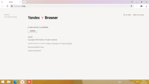 Windows 8.1: Yandex 24.1.4.827, con una actualización a la versión 24.1.5.736 a un solo clic (Fuente de la imagen: Captura de pantalla)