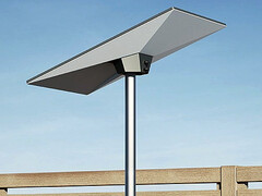 La antena parabólica del kit estándar Starlink para planos residenciales. (Fuente de la imagen: SpaceX)